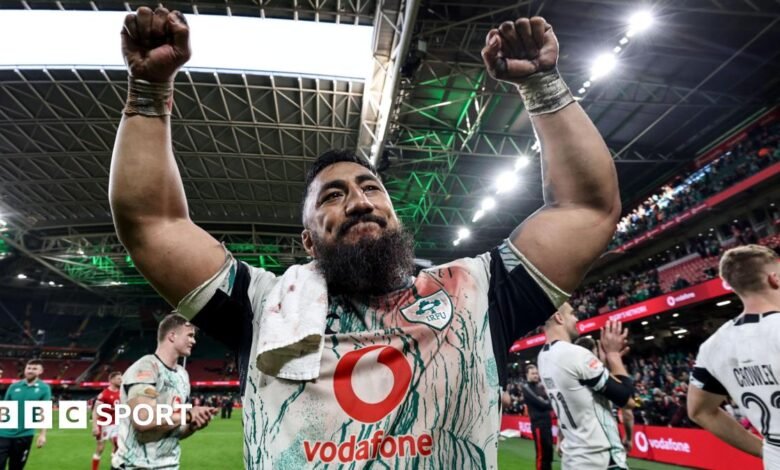 Six Nations: Bundee Aki digs Ireland out of hole as Simon Easterby’s side claim Triple Crown against Wales in Principality Stadium