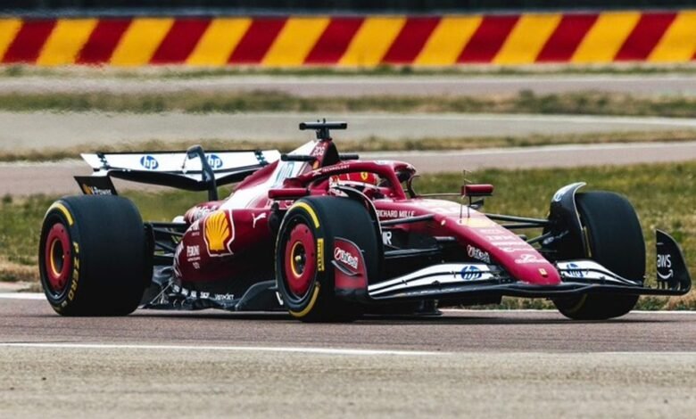 Hamilton and Leclerc take to the track in Ferrari’s new SF-25