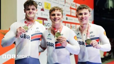 British trio take men’s team sprint gold at Track Nations Cup