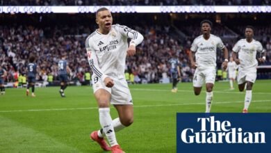 European football: Mbappé on target as Real Madrid join Barça at top of La Liga | European club football