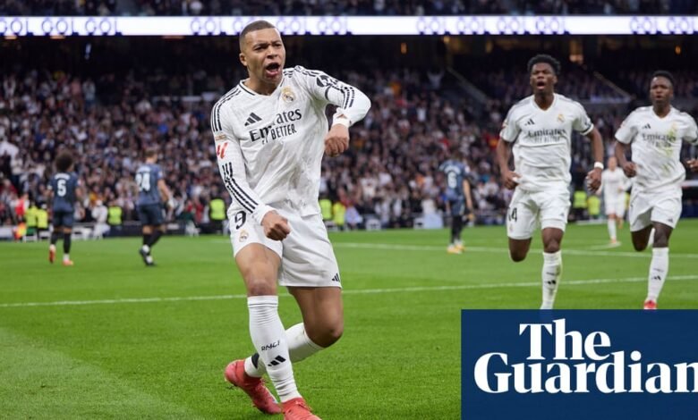 European football: Mbappé on target as Real Madrid join Barça at top of La Liga | European club football