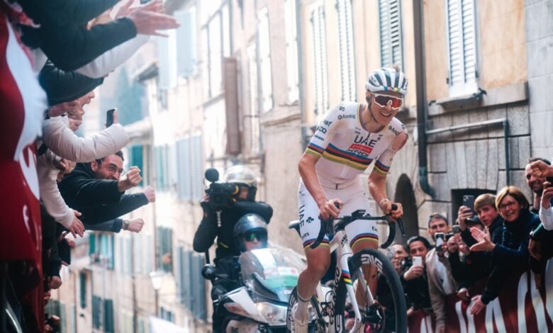 Tadej Pogačar at Strade Bianche 2025